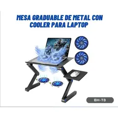 OEM - Mesa T8 para Laptop Soporte Plegable con Cooler Ajustable Graduable