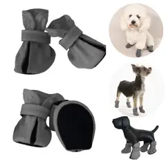 GENERICO - ZAPATOS IMPERMEABLES PARA PERROS Y MASCOTAS PLOMO -M