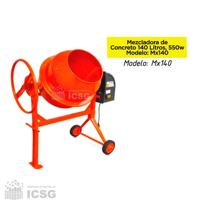 Trompo Mezcladora de Concreto 140L y 550W