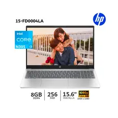 HP - Laptop 15-FD0004LA Core i3-N305 8GB Ram 256GB SSD 15.6 FHD Windows -802N6LA