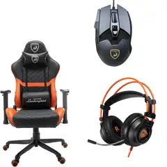 LAMBORGHINI - Set Silla + Mouse + Audífonos Gamer