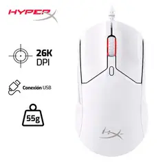 HYPERX - Mouse PULSEFIRE HASTE 2 26,000 DPI RGB Blanco