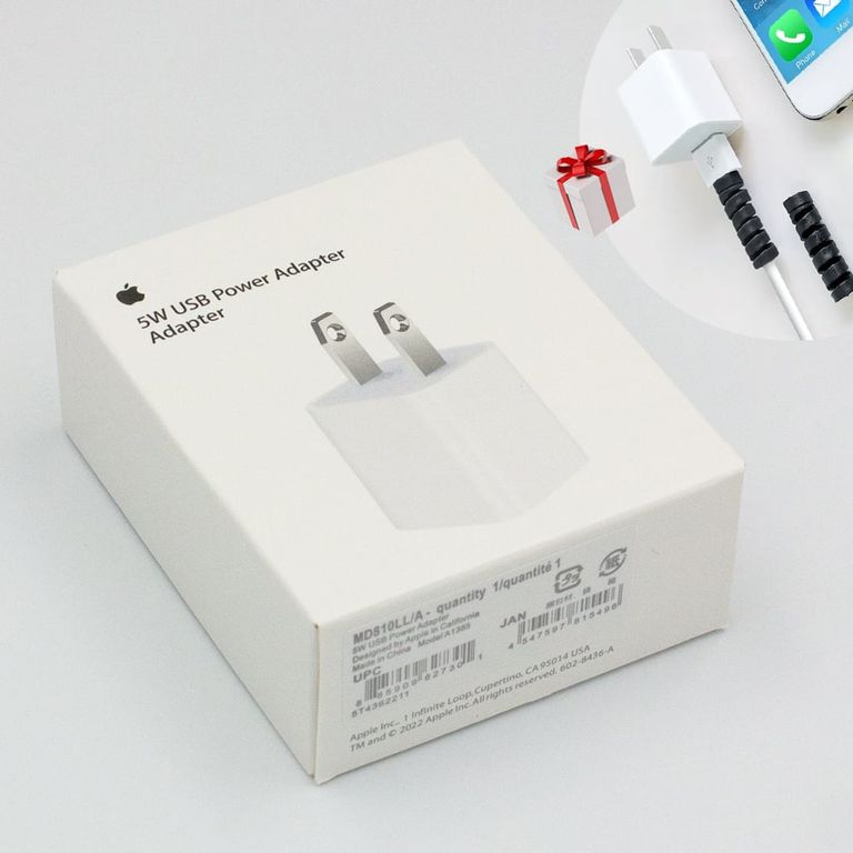 Cargador USB 5W Original para Apple + 02 Regalos