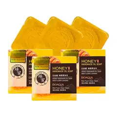 BIOAQUA - Jabón Natural De Miel Desintoxicante 100Gr 3 Unidades
