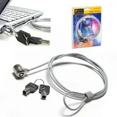 OEM - Cadena Cable de Acero con Llave Antirrobo para Laptop de Acero 110cm