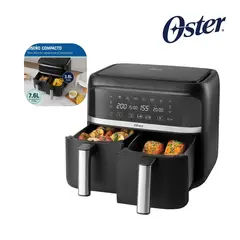 OSTER - Freidora de Aire dual Oster® de 76L con Recubrimiento DiamondForce
