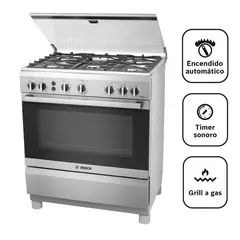 BOSCH - Cocina PRO547 IX a Gas de Pie 30" 5 Hornillas Acero Inoxidable