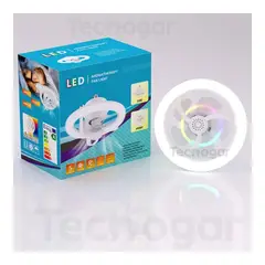 GENERICO - Ventilador de Techo Luz LED RGB 3 En 1 con Aromaterapia Giratorio 360°