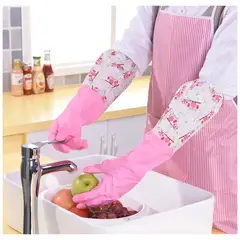 GENERICO - Guantes de Goma de Silicona para Lavar Platos y Limpieza del Hogar