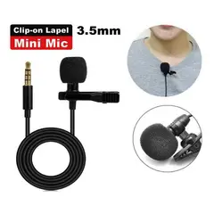 GENERICO - Micrófono Solapero Lavalier 3.5 mm para Celular y PC con Gancho