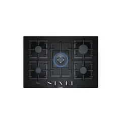 BOSCH - Cocina PPQ7A6B90 Empotrable a Gas de Vidrio 75 cm Negro