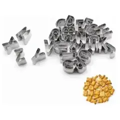 TODO FIT - Mini Cortadores de Abecedario Molde para Galletas 26pcs