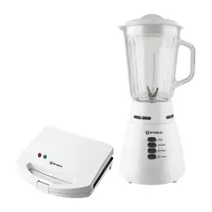 IMACO - Combo sandwichera 2 panes +Licuadora v/v 2 vel 1.5 lt 500w