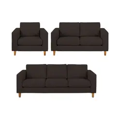 GENERICO - Juego de Sala Milan 3-2-1 Chocolate