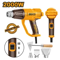INGCO TOOLS - Pistola de Calor 2000W + Accesorios HG200078 Ingco