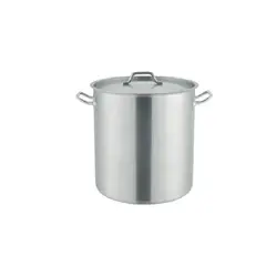 RINOX - Olla Fondo 50 Litros 40x40cm con tapa acero inoxidable