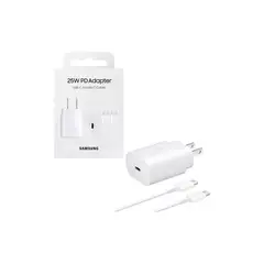 SAMSUNG - Cargador Samsung USB C de 25W con Cable para Galaxy A24 Blanco