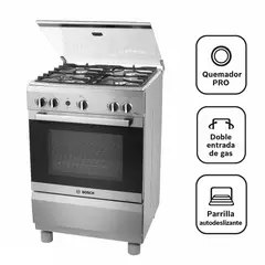BOSCH - Cocina PRO445 IX a Gas de Pie 24" 4 Quemadores Acero