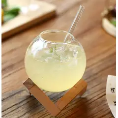 GENERICO - Copa Esférica con Base de madera 475ml