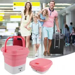 GENERICO - Mini Lavadora Plegable Centrifugado - ROSADO