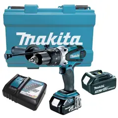 MAKITA - Taladro Percutor 12 18V LXT Incl 2 Bat y Carg DHP458RFE