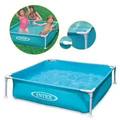 INTEX - - Piscina estructural rectangular para niños 122x122x30CM