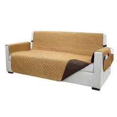 SALA FABULOSA - Protector de mueble impermeable 3-2-1 CAMEL reversible CHOCOLATE
