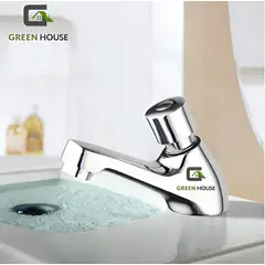 GREEN HOUSE - GRIFERIA LLAVE TEMPORIZADO CROMADO PESADO DE 12 PARA LAVATORIO