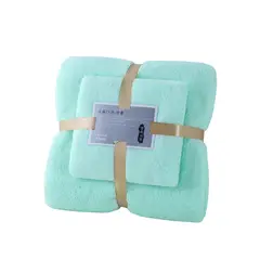 GENERICO - Pack 2 Toallas microfibra absorbente cuerpo y de manos - Verde