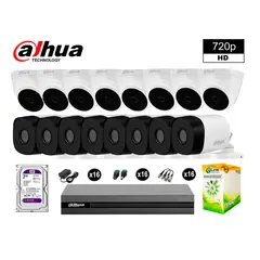 DAHUA - CÁMARAS SEGURIDAD DAHUA KIT 16 HD 720P + DISCO 2TB COMPLETO