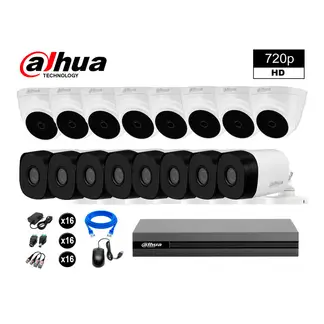 DAHUA - CÁMARAS SEGURIDAD KIT 16 HD 720P + CABLE HDMI OFERTA