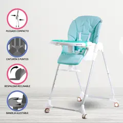 EBABY - Silla de Comer Graduable »HARRIET» LIGHT GREEN