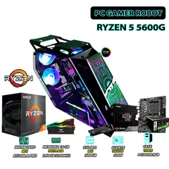 AMD - Computadora PC Ryzen 5 5600G RAM 16GB DISCO 500GB SSD CON GRAFICOS AMD RADEON