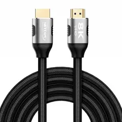 NETCOM - Cable Hdmi 2.1V 8k NETCOM 3D 1.8 Metros 4320p Premium 48Gbps HDR eARC