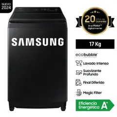 SAMSUNG - Lavadora 17KG Smart EcoBubble WA17CG6441BVPE Negra