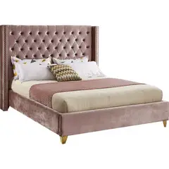 GENERICO - Cama Box Tarima + Cabecera Bella Rosa Queen