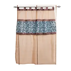 PANADECOR - Cortina Marrón Con Beige 140X240cm
