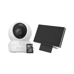 EZVIZ - Kit de cámara de seguridad para interiores H6C FullHD+ Monitor SD7+ 128GB-