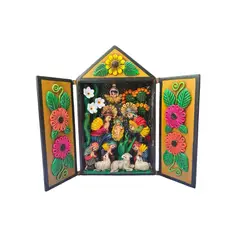 ACHALLAY ARTESANIA DE BARRO - Retablo de Nacimiento Caoba Ayacuchano