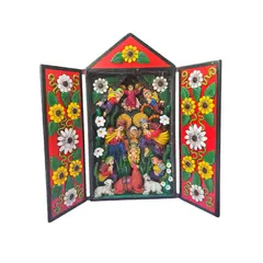 ACHALLAY ARTESANIA DE BARRO - Retablo Ayacuchano Grande Rojo