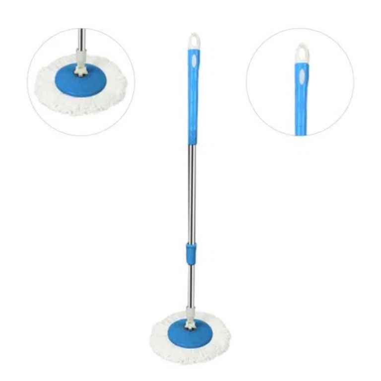 Trapeador Escurridor Giratorio Automático 2 Mopas - Celeste