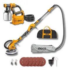 INGCO TOOLS - Combo lijadora de pared y techo + pistola para pintar Ingco