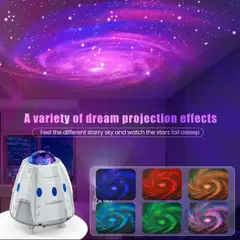 IMPORTADO MC - PROYECTOR Y PARLANTE DE GALAXIAS DISEÑO COHETE