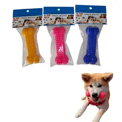 GENERICO - JUGUETE HUESO MASCOTA CHICO PACK x 3 UND