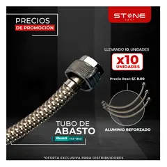 STONE - PACK DE 10 UNIDADES DE TUBO DE ABASTO VINIL F12M12 - RUMI