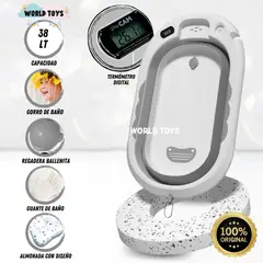 GENERICO - Bañera Portátil «ZUMAR» con Termómetro Digital Gray