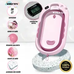 GENERICO - Bañera Portátil «ZUMAR» con Termómetro Digital Pink