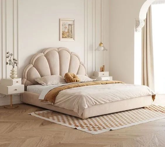 Cama Box Tarima + Cabecera Rosal Beige King
