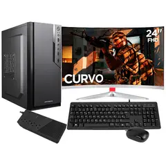 AMD - Computadora PC GAMER RYZEN 3 3200G RAM 8GB SSD 512GB Monitor 24" CURVO FULL HD