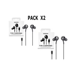 SAMSUNG - Pack X2 Audifonos Tipo C Negros AKG